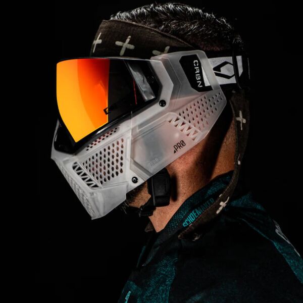 CRBN Zero Pro Clear Paintball Mask - Less Coverage