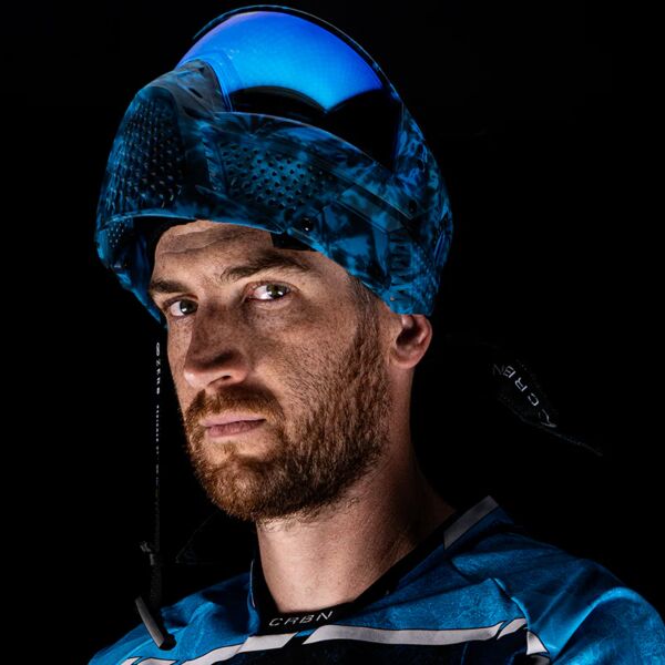 CRBN Zero GRX Tie-Dye Lagoon Paintball Mask - Less Coverage