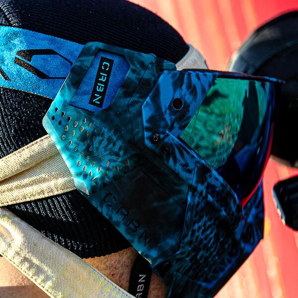 CRBN Zero GRX Tie-Dye Lagoon Paintball Mask - Less Coverage